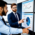 **

"A diverse team of professionals collaborating in a modern, open-plan office. They are reviewing data analytics dashboards on large screens, with some sketching ideas on a whiteboard. The scene emphasizes teamwork, innovation, and data-driven decision-making. Everyone is fully clothed in appropriate business attire. Safe for work, appropriate content, professional, perfect anatomy, natural proportions, well-formed hands, proper finger count, modest clothing, family-friendly, high quality."

**