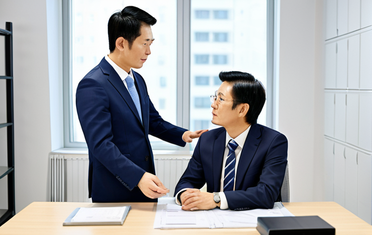 Business Consulting Scenario**

"A professional Keiei Shidoin (経営指導士, management consultant) in a modern, bright office, fully clothed in appropriate business attire, advising a small business owner at a clean, organized desk. Focus on collaboration and problem-solving. Safe for work, professional, perfect anatomy, correct proportions, natural pose."

**
