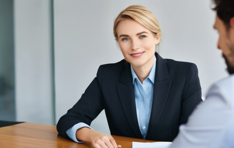 경영지도사와 고객 신뢰 구축 방법 - **Prompt:** A professional and empathetic business consultant, a kind-faced woman in a tailored blaz...