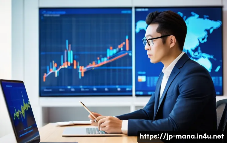 경영지도사와 글로벌 비즈니스 사례 - **Prompt 1: Global Market Strategy and Insight**
    "A bright, modern office interior with large wi...