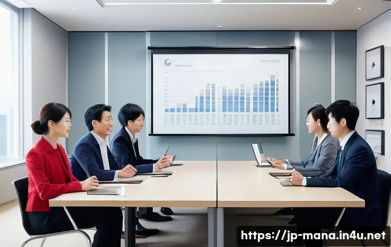 경영지도사와 고객 중심의 비즈니스 설계 - A modern Japanese business meeting scene focused on customer communication techniques, showing a div...